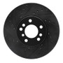 R1 00-06 BMW X5 Front Left Drilled & Slotted Black Brake Rotor