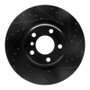 R1 12-20 BMW M240I Coupe & Convertible Rear Right Drilled & Slotted Black Brake Rotor