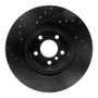R1 12-20 BMW M240I Coupe & Convertible Rear Right Drilled & Slotted Black Brake Rotor