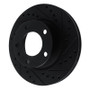 R1 82-89 BMW 635CSI Front Right Drilled & Slotted Black Brake Rotor