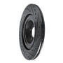 R1 16-26 Polestar Polestar 2 Rear Left Drilled & Slotted Black Brake Rotor