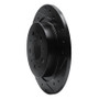 R1 97-98 Volvo V90 Rear Right Drilled & Slotted Black Brake Rotor