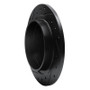 R1 97-98 Volvo V90 Rear Right Drilled & Slotted Black Brake Rotor