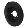 R1 04-08 Chrysler Pacifica Front Left Drilled & Slotted Black Brake Rotor