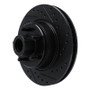 R1 74-84 Chrysler Imperial Front Right Drilled & Slotted Black Brake Rotor