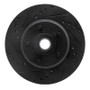 R1 71-81 Chrysler Newport Front Left Drilled & Slotted Black Brake Rotor