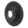 R1 07-17 Chrysler 200 Rear Left Drilled & Slotted Black Brake Rotor