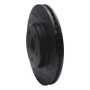 R1 05-23 Chrysler 300 Front Right Drilled & Slotted Black Brake Rotor