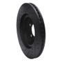 R1 05-23 Chrysler 300 Front Right Drilled & Slotted Black Brake Rotor
