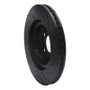 R1 05-23 Chrysler 300 Front Left Drilled & Slotted Black Brake Rotor