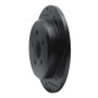 R1 03-10 Chrysler PT Cruiser Rear Right Drilled & Slotted Black Brake Rotor