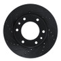 R1 06-14 Hyundai Entourage Front Left Drilled & Slotted Black Brake Rotor