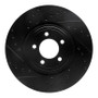 R1 06-10 Jaguar XK Front Left Drilled & Slotted Black Brake Rotor