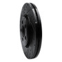 R1 06-10 Jaguar XK Front Left Drilled & Slotted Black Brake Rotor