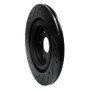 R1 06-15 Jaguar Super V8 Rear Right Drilled & Slotted Black Brake Rotor