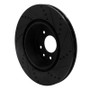 R1 00-06 Jaguar XJR Rear Left Drilled & Slotted Black Brake Rotor