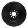 R1 03-05 Jaguar S-Type Front Right Drilled & Slotted Black Brake Rotor