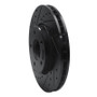 R1 97-03 Jaguar XJR Front Left Drilled & Slotted Black Brake Rotor
