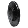 R1 00-02 Daewoo Nubira Front Right Drilled & Slotted Black Brake Rotor