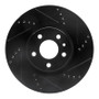 R1 91-20 Alfa Romeo 164 Front Right Drilled & Slotted Black Brake Rotor