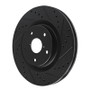 R1 20-25 Subaru Crosstrek Front Right Drilled & Slotted Black Brake Rotor