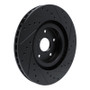 R1 -23 Subaru Ascent Front Left Drilled & Slotted Black Brake Rotor