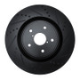 R1 18-25 Subaru WRX STI Front Right Drilled & Slotted Black Brake Rotor
