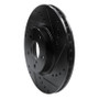 R1 17-23 Subaru Impreza Front Right Drilled & Slotted Black Brake Rotor