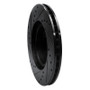 R1 17-23 Subaru Impreza Front Right Drilled & Slotted Black Brake Rotor