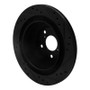 R1 05-09 Subaru Legacy Rear Left Drilled & Slotted Black Brake Rotor