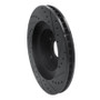 R1 92-97 Subaru SVX Front Left Drilled & Slotted Black Brake Rotor