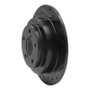 R1 90-08 Saab 9-2X Rear Right Drilled & Slotted Black Brake Rotor