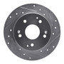 R1 97-01 Acura Integra Rear Right Drilled & Slotted Silver Brake Rotor