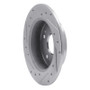 R1 97-01 Acura Integra Rear Right Drilled & Slotted Silver Brake Rotor