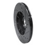 R1 85-94 Subaru GL-10 Front Left Drilled & Slotted Black Brake Rotor