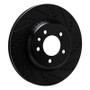 R1 20-25 Land Rover Defender 90 Rear Right Drilled & Slotted Black Brake Rotor