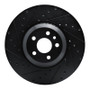 R1 20-25 Jaguar E-Pace Front Left Drilled & Slotted Black Brake Rotor