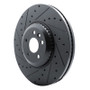 R1 20-25 Jaguar E-Pace Front Left Drilled & Slotted Black Brake Rotor
