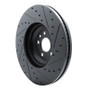 R1 20-25 Jaguar E-Pace Front Left Drilled & Slotted Black Brake Rotor