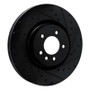 R1 18-24 Land Rover Range Rover Front Right Drilled & Slotted Black Brake Rotor