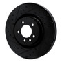 R1 18-24 Land Rover Discovery Front Left Drilled & Slotted Black Brake Rotor
