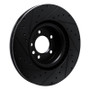 R1 18-24 Land Rover Discovery Front Left Drilled & Slotted Black Brake Rotor