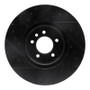 R1 18-20 Land Rover Range Rover Sport Front Right Drilled & Slotted Black Brake Rotor