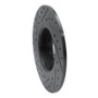 R1 15-20 Jaguar E-Pace Rear Right Drilled & Slotted Black Brake Rotor