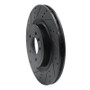 R1 14-24 Land Rover Range Rover Sport Rear Left Drilled & Slotted Black Brake Rotor