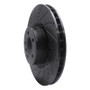 R1 10-12 Land Rover Range Rover Front Left Drilled & Slotted Black Brake Rotor
