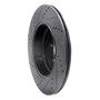R1 10-12 Land Rover Range Rover Rear Right Drilled & Slotted Black Brake Rotor