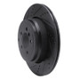 R1 10-12 Land Rover Range Rover Rear Left Drilled & Slotted Black Brake Rotor