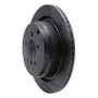 R1 06-12 Land Rover Range Rover Rear Right Drilled & Slotted Black Brake Rotor