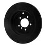 R1 06-12 Land Rover Range Rover Rear Left Drilled & Slotted Black Brake Rotor